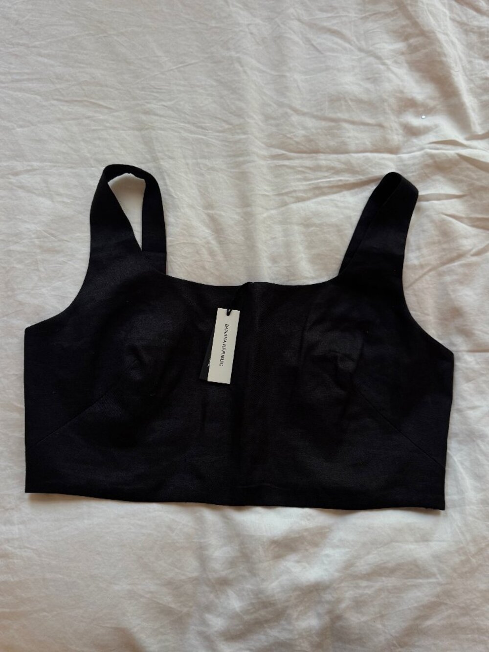 Banana Republic Black Cropped Top Large Tag Attached